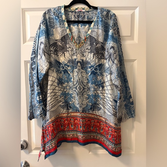 Johnny Was Silk Blouse - Picture 2 of 8